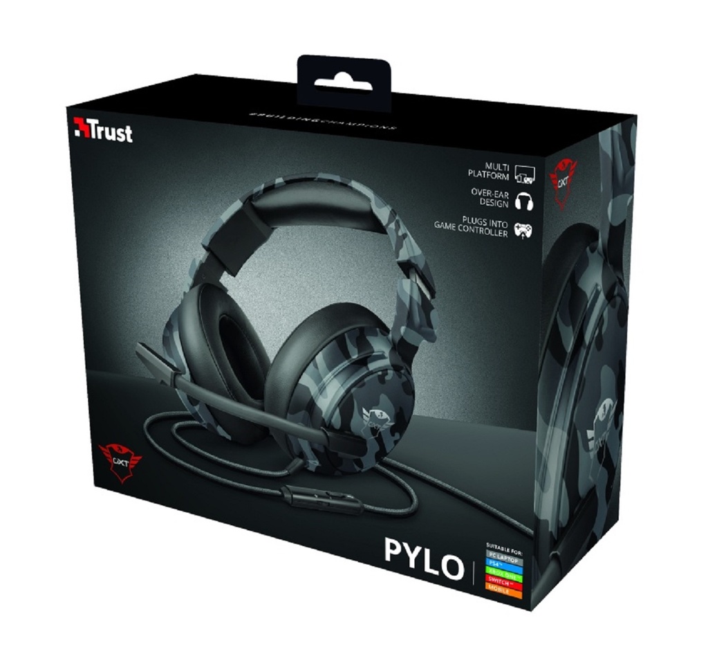 Audífonos Gamer Trust GXT 433K Pylo Para PS5/Xbox/PS4/Nintendo Alámbrico 1 Metro 3.5mm