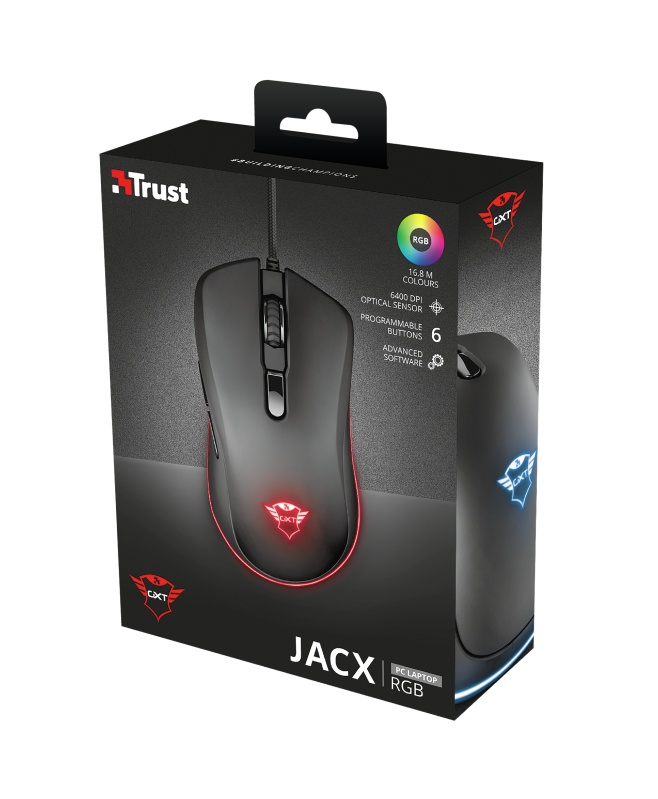 Mouse Gamer Trust Óptico GXT 930 Jacx Alámbrico USB 6400DPI