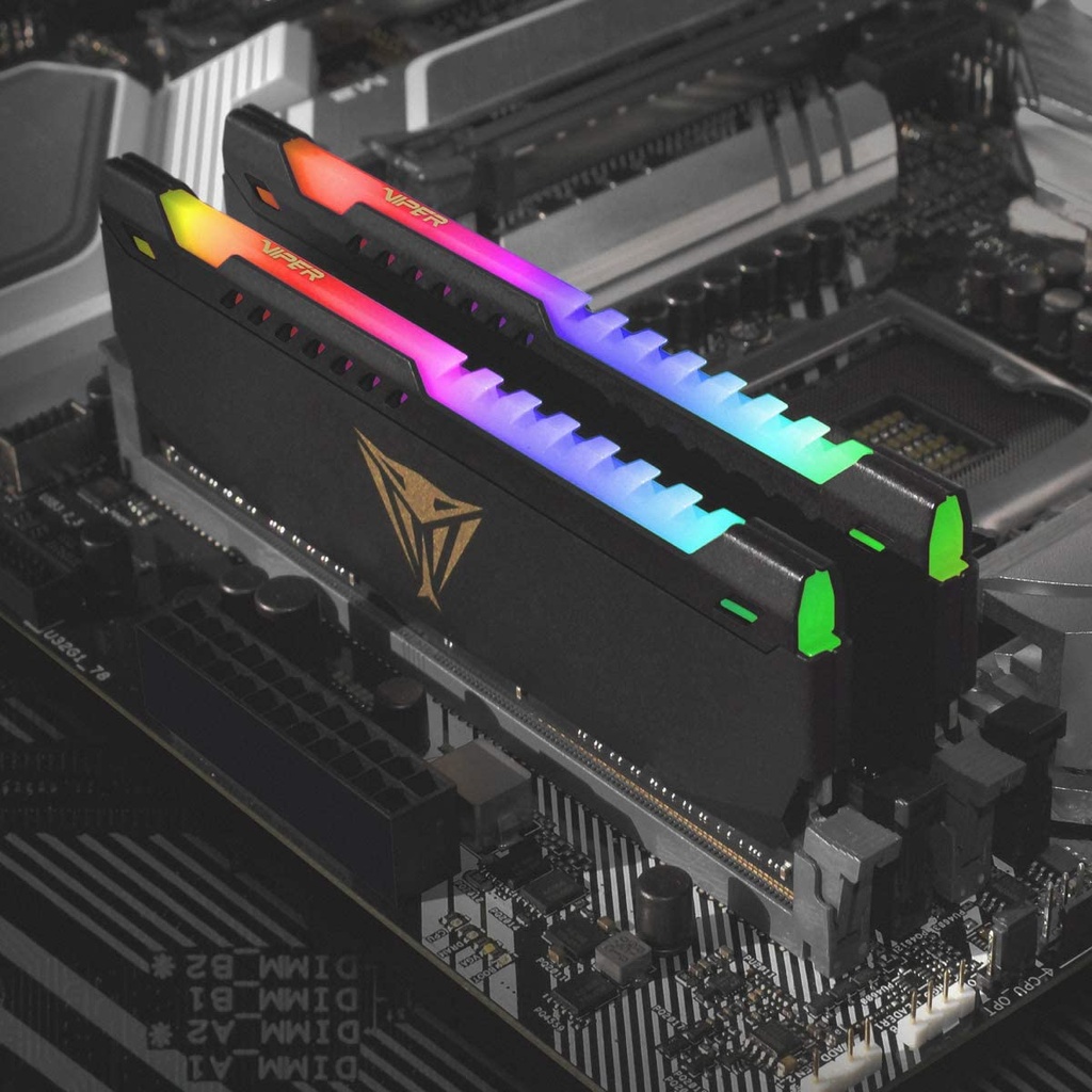 Kit de Memorias Patriot Viper Steel RGB DDR4 PC4-25600 3,200MHz CL18 2 x 8GB