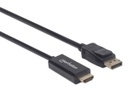 Cable Manhattan DisplayPort Macho - HDMI Macho 4K 1 Metro