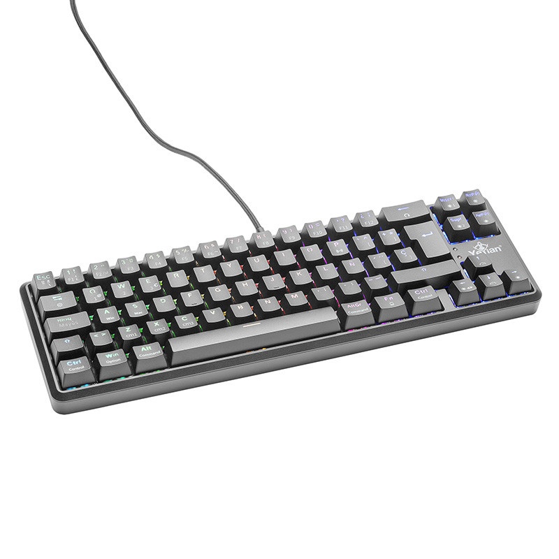 Teclado Gamer Yeyian AKIL S3500 RGB Mecánico Switch Blue Alámbrico Negro (Español)