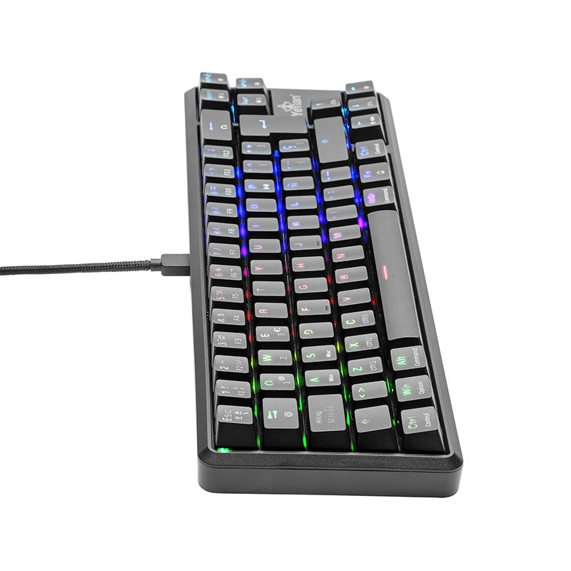 Teclado Gamer Yeyian AKIL S3500 RGB Mecánico Switch Blue Alámbrico Negro (Español)