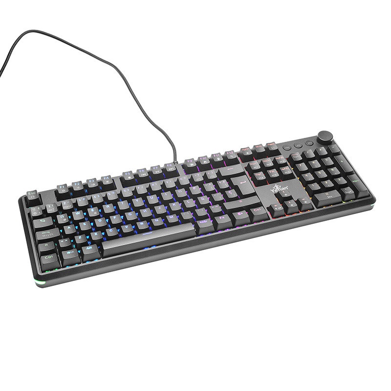 Teclado Gamer Yeyian Asward Series 3000 RGB Mecánico Switch Blue Alámbrico Negro (Español)