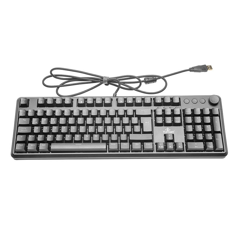 Teclado Gamer Yeyian Asward Series 3000 RGB Mecánico Switch Blue Alámbrico Negro (Español)