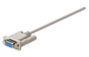 Cable Manhattan Para Impresora Null Módem/Serial DB9 Hembra - DB25 Macho 1.8 Metros