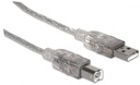 Cable Manhattan De Alta Velocidad USB 2.0 USB A Macho - USB B Macho 5 Metros