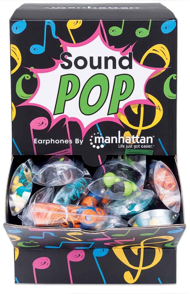 Display Para Mostrador Manhattan Con 40 Auriculares SoundPOP Alámbrico