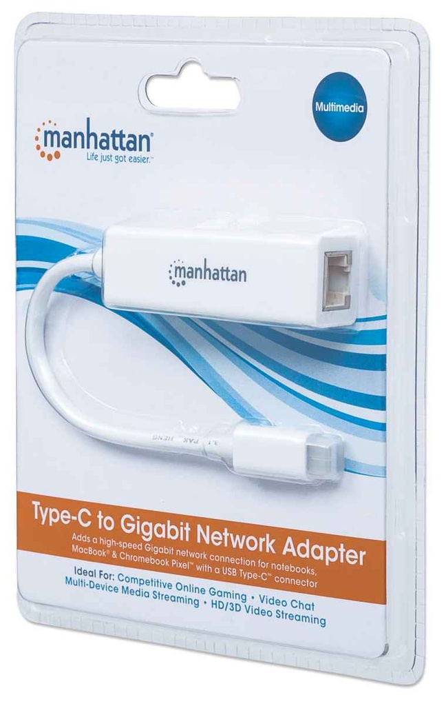 Adaptador Manhattan De USB Tipo C - Red Gigabit