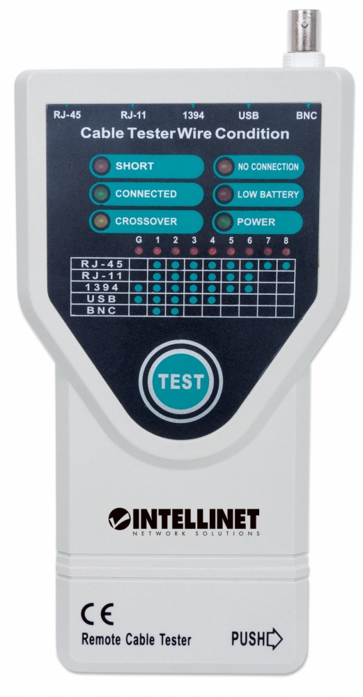 Probador Intellinet De Cables 5 En 1 RJ-11/RJ-45/USB/BNC/Firewire