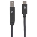 Cable Manhattan USB C Macho - USB B Macho 2Mts