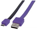 Cable Manhattan Plano USB 2.0 A - Micro USB 2.0 B 1 Metro