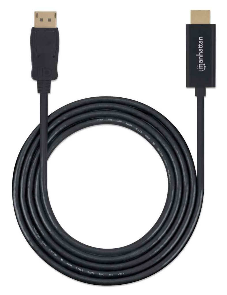 Cable Manhattan DisplayPort Macho - HDMI Macho 1080p 1 Metro