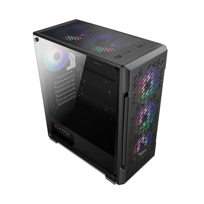 Gabinete XZEAL XZ135 Con Ventana Midi Tower ATX RGB Sin Fuente