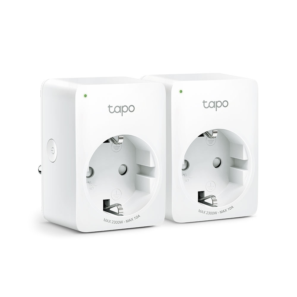 Smart Plug TP-Link Tapo P100 WiFi 1 Conector 2990W 10A 2 Piezas