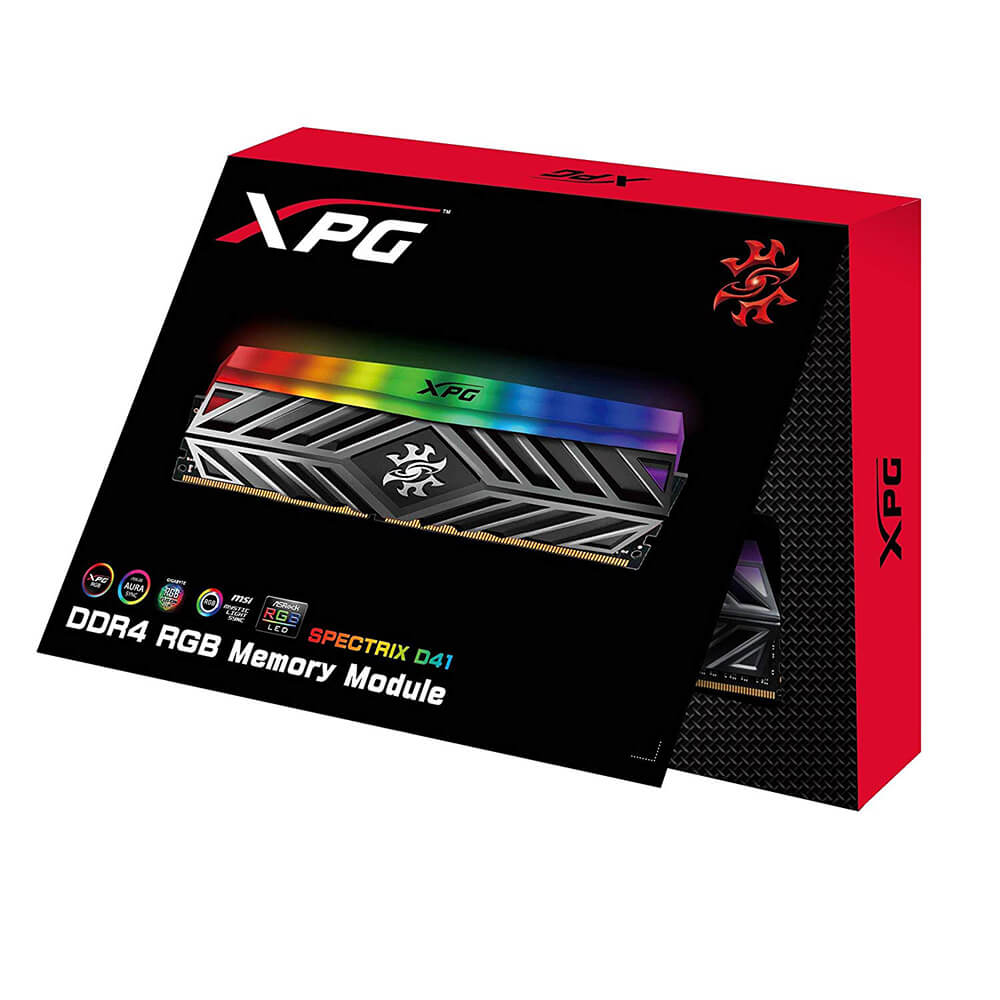 Memoria RAM XPG SPECTRIX D41 RGB Tungsten Grey 16GB DDR4 3200MHz (ax4u320016g16a-st41)