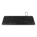 Teclado Vorago KB-204 USB 1.3m Ergonomico 15 Teclas Multimedia Español