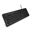 Teclado Vorago KB-204 USB 1.3m Ergonomico 15 Teclas Multimedia Español