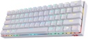 Teclado Mecánico Draconic White Red Dragon RGB Bluetooth Ingles Alámbrico/Inalámbrico Blanco