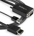 Cable StarTech VGA/USB A Macho - HDMI A Macho 2 Metros