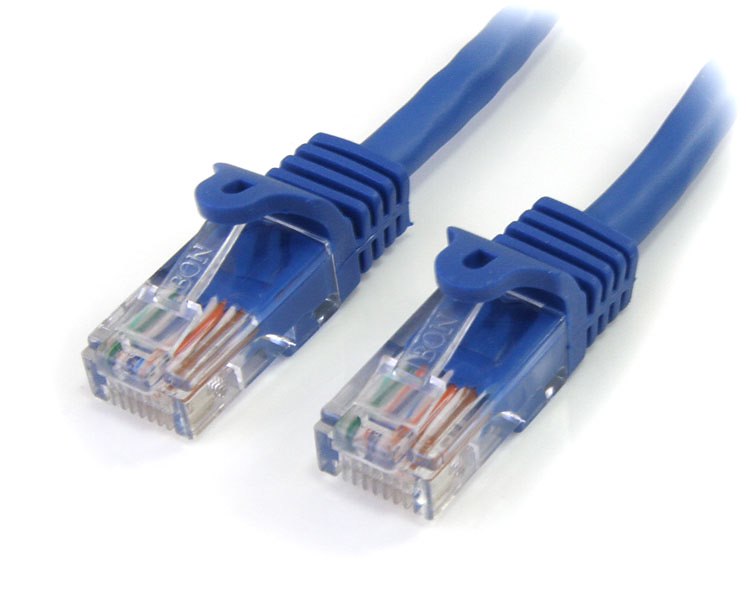 Cable Patch Cat5e UTP sin Enganches RJ-45 Macho a RJ-45 Macho 5 Metros Azul 45pat5mbl