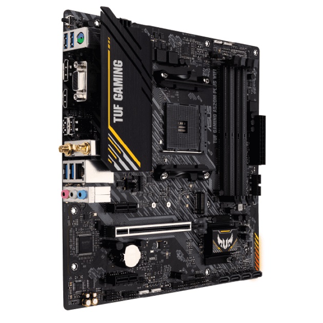 Tarjeta Madre ASUS Micro ATX TUF Gaming A520M-Plus WIFI S-AM4 AMD A520 HDMI 128GB DDR4 Para AMD