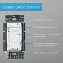 Atenuador (Dimmer) de Pared Aumenta/Disminuye Intensidad de Iluminación Integrable al HUB de Caseta y su App