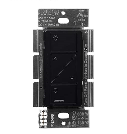 Caseta Inalámbrica Inteligente dimmer Lutron PD-6WCL-BL Funciona con Alexa, Apple HomeKit y Google Assistant