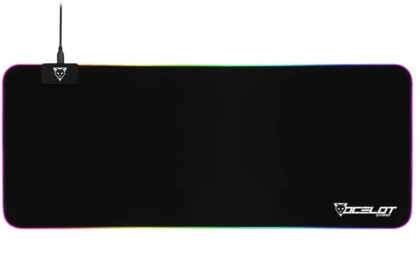 Mousepad Gamer Ocelot Gaming OMPXL01 80x30cm Grosor 4mm Negro