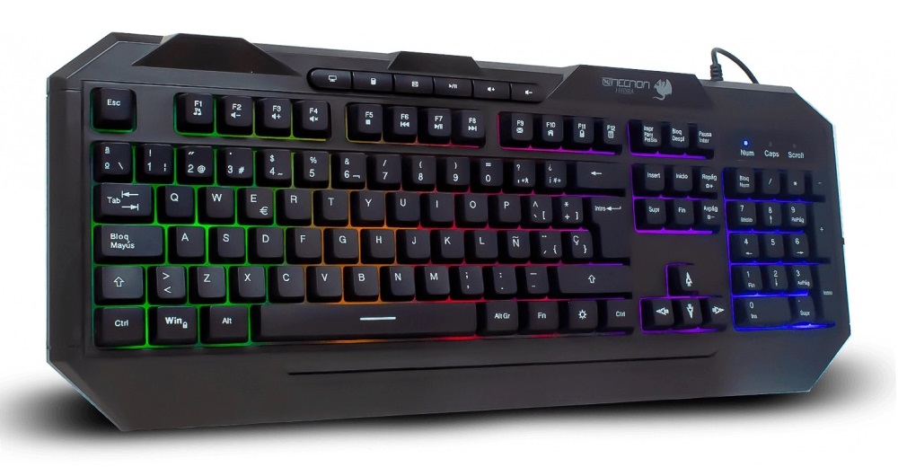 Teclado Gamer Necnon NGK Hydra Alámbrico Retroiluminado RGB Español