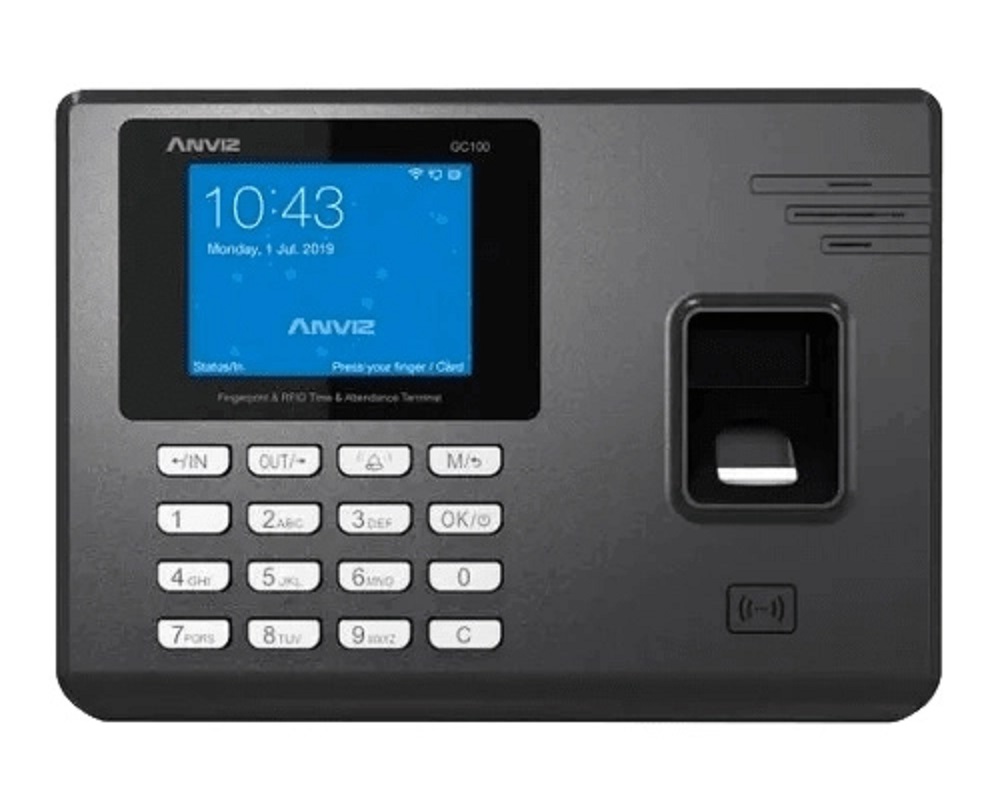 Control De Acceso Y Asistencia Biométrico Anviz GC100 1000 Usuarios RS-485/Mini USB