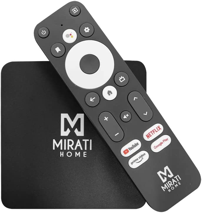 TV Box Mirati MTB001 Con Android TV 10 Memoria RAM De 1GB Almacenamiento 8GB Wi-Fi Ethernet USB MicroSD