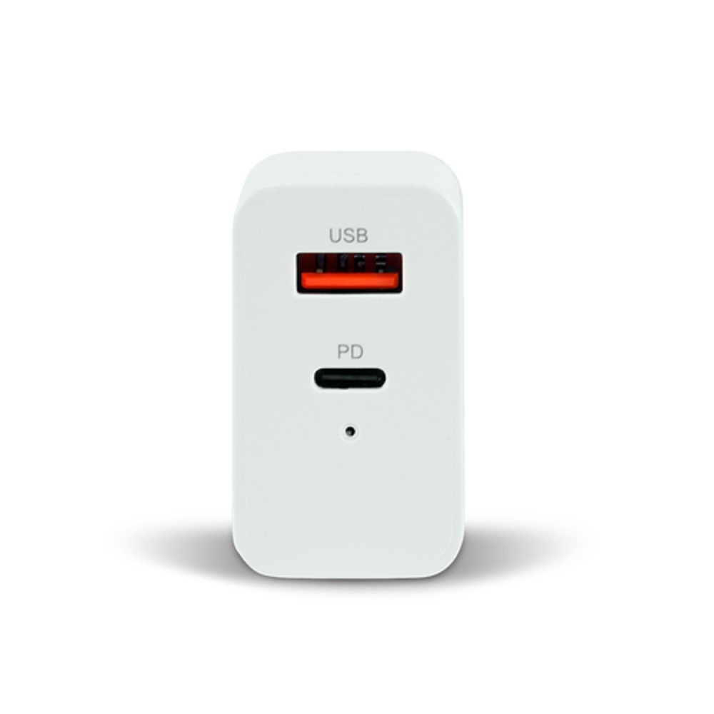 Cargador De Pared Vorago AU-350 20W 1x USB-A 1x USB-C