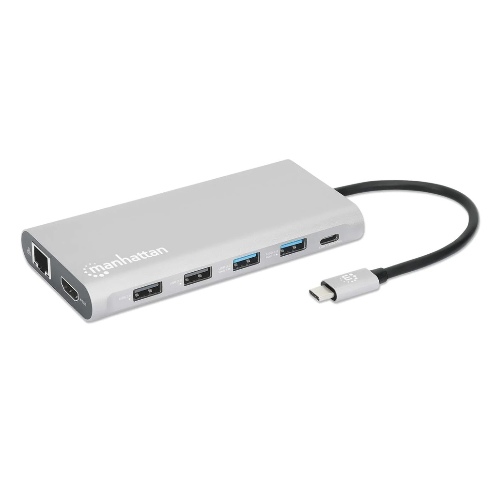 Docking Station Manhattan 130660 USB C - 4x USB 2x USB C 3x HDMI 1x RJ-45 1x SD 1x Micro SD