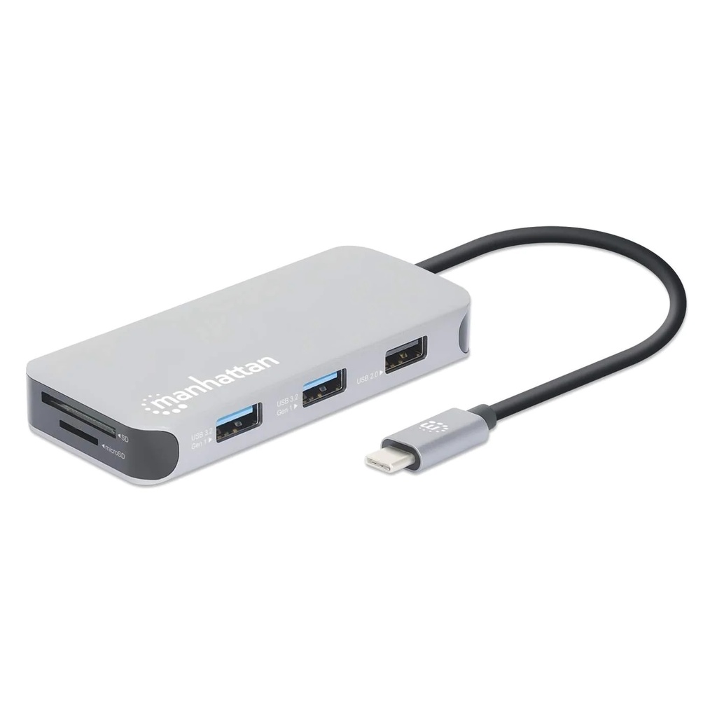 Docking Station Manhattan 130615 USB C - 3x USB 1x USB C 1x HDMI 1x RJ-45 1x SD 1x Micro SD