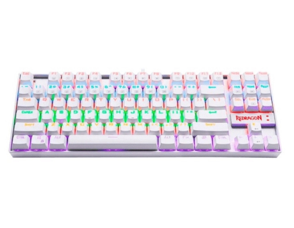 Teclado Mecánico Gamer Redragon Kumara K552 Rainbow TKL RGB Switch Blue Alámbrico Español