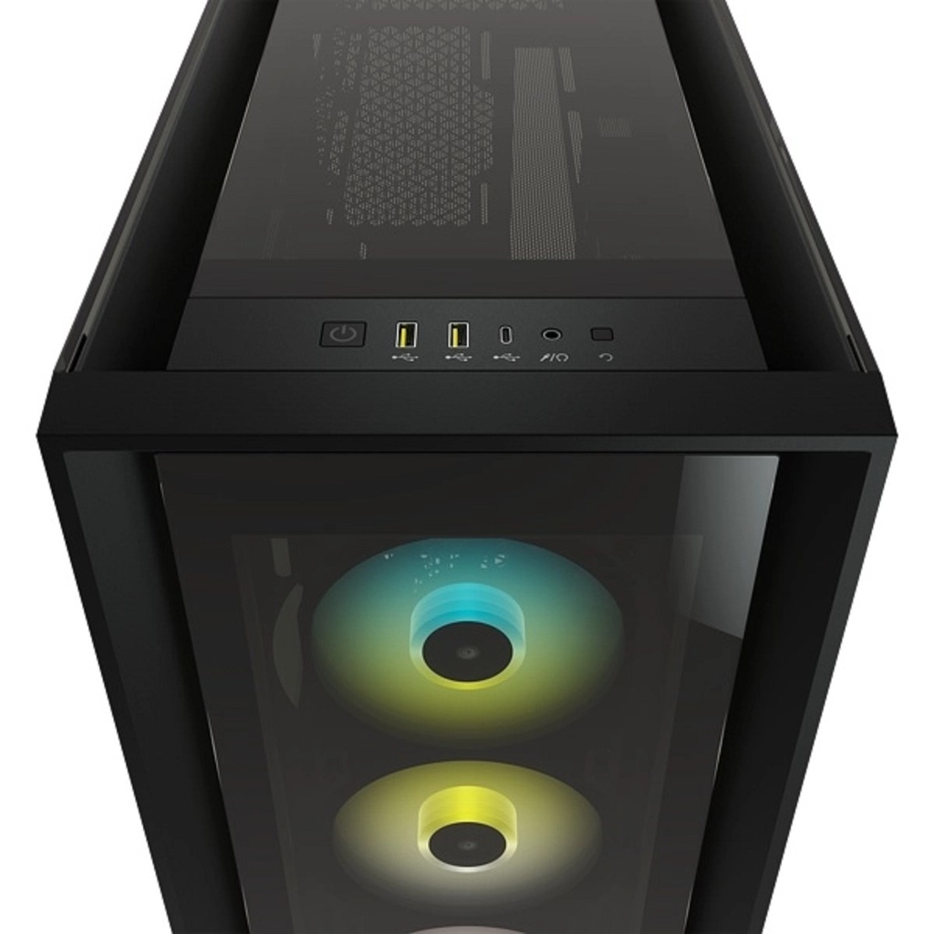 Gabinete Corsair iCUE 5000X Con Ventana RGB Midi-Tower ATX/EATX/ITX USB 3.0 Sin Fuente