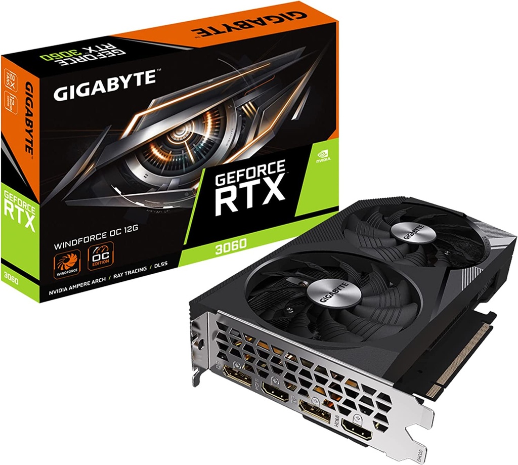 Tarjeta De Video Gigabyte NVIDIA GeForce RTX 3060 WINDFORCE OC 12G 12GB 192-bit GDDR6 PCI Express x16 4.0