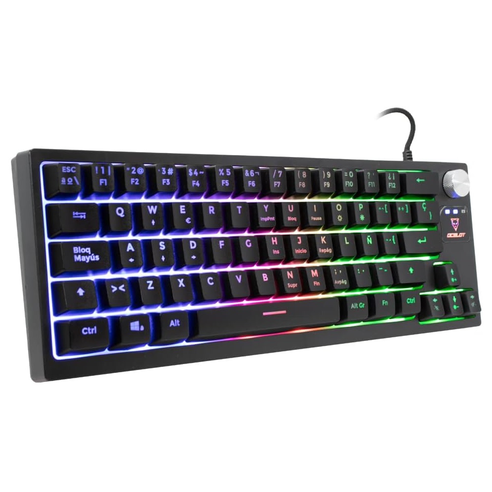 Teclado Gamer Ocelot Gaming OK-M60 RGB 60% Alámbrico Español