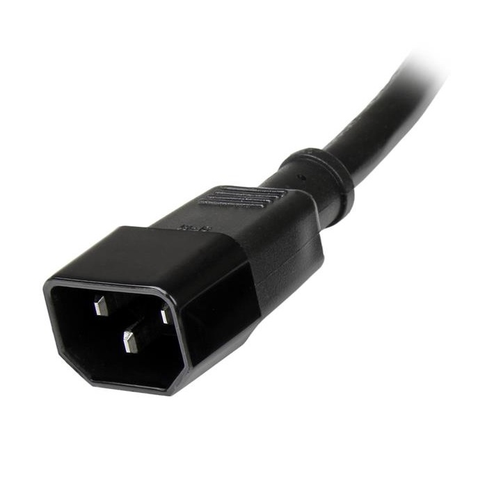 Cable de Poder C13 Startech Coupler Macho - C14 Coupler Hembra 1.8 Metros Negro