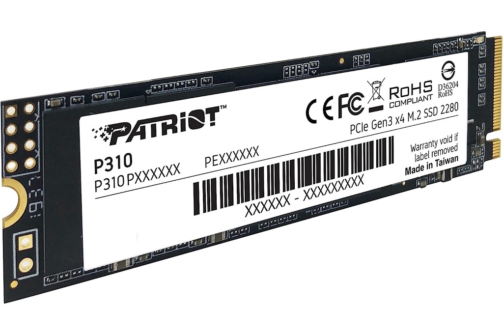 Unidad SSD Patriot P310 NVMe 960GB PCI Express 3.0 M.2