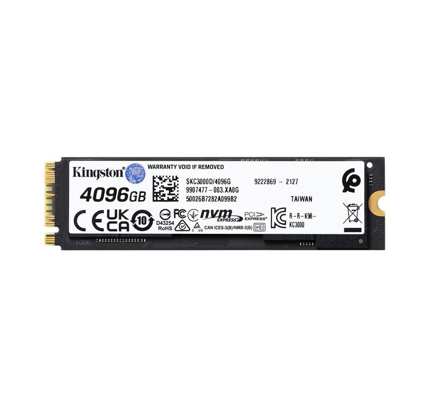 Unidad SSD Kingston KC3000 NVMe 4096GB PCI Express 4.0 M.2