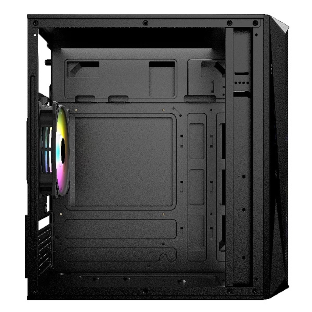 Gabinete Acteck Doom GI630 Con Ventana Micro-Tower Micro-ATX/Mini-ITX USB 3.0/2.0 Con Fuente 500W 3 Ventiladores RGB