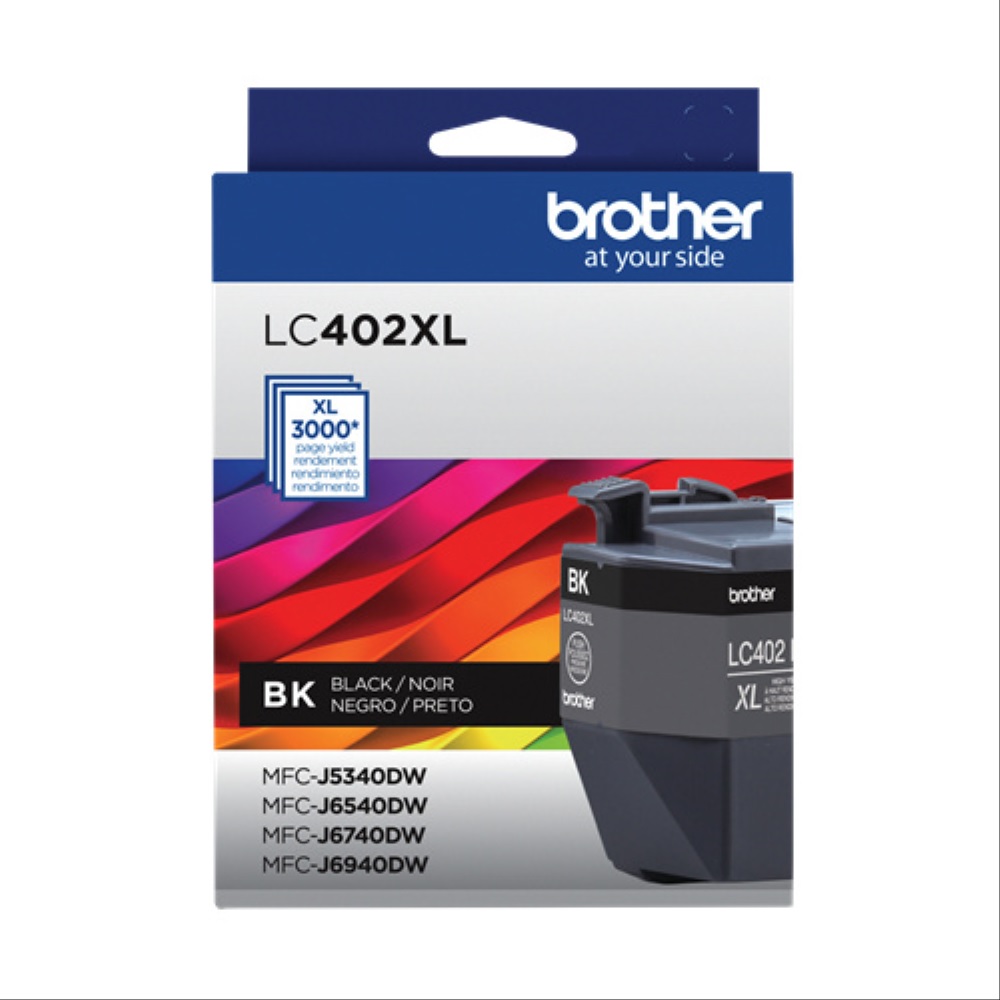 Cartucho De Tinta Brother LC402XL Alto Rendimiento Negro 3000 Páginas Para MFC-J5340DW MFC-J6540DW MFC-J6940DW