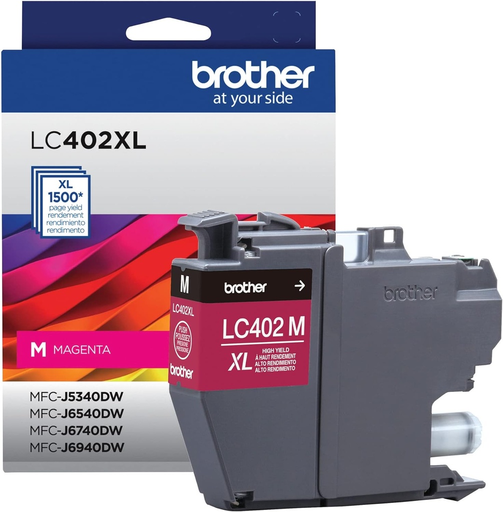 Cartucho De Tinta Brother LC402XLMS Alto Rendimiento Magenta Rinde 1500 Páginas