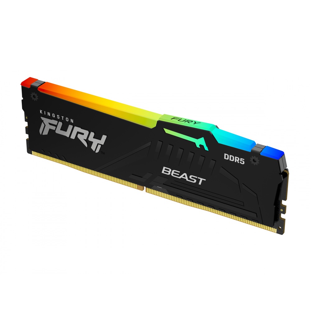 Memoria RAM Kingston FURY Beast RGB DDR5 5200MHz 32GB Non-ECC CL40 XMP