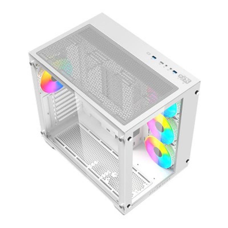 Gabinete Balam Rush Tank Pro GM930 Legend Series Con Ventana RGB Midi-Tower Micro-ATX/Mini-ITX USB 3.0/2.0 Sin Fuente 4 Ventilad