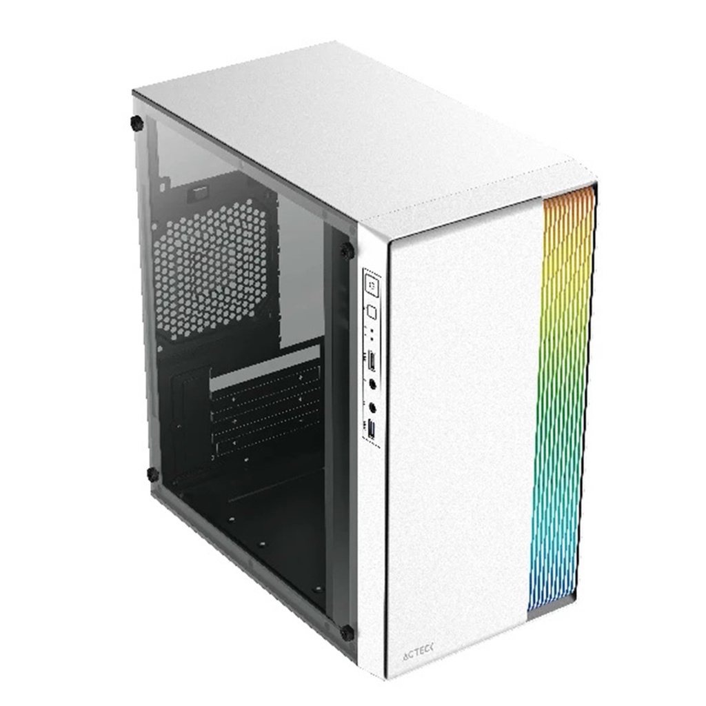 Gabinete Acteck Fusion II GI440 Con Ventana Micro Tower ATX/ITX/Micro ATX/Mini-ITX USB 2.0/3.0 Con Fuente 500W Sin Ventilador