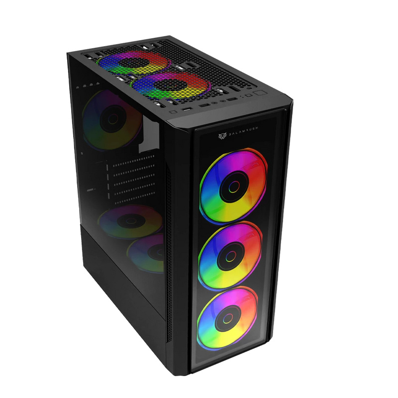 Gabinete Balam Rush Dragonfly II Con Ventana Midi-Tower Micro-ATX/Mini-ITX USB 3.0/2.0 Sin Fuente 3 Ventiladores RGB Instalados