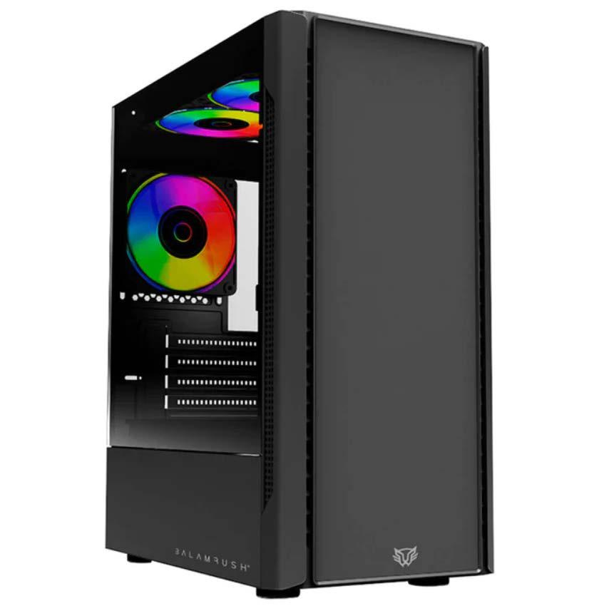 Gabinete Balam Rush NYX GI730 Con Ventana Midi-Tower Micro-ATX/Mini-ITX USB 3.0/2.0 Sin Fuente 4 Ventiladores RGB Instalados