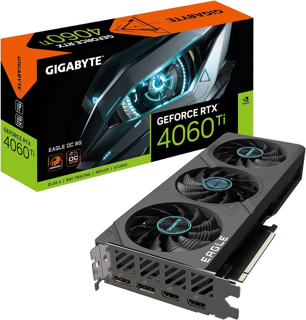 Tarjeta De Video Gigabyte NVIDIA GeForce RTX 4060 Ti EAGLE OC 8G 8GB 128-bit GDDR6 PCI Express 4.0